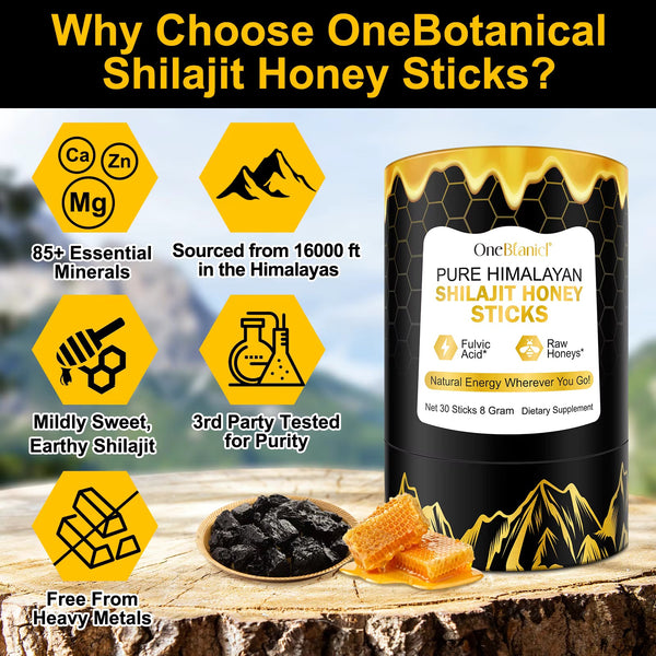 Pure Himalayan Shilajit Honey Sticks