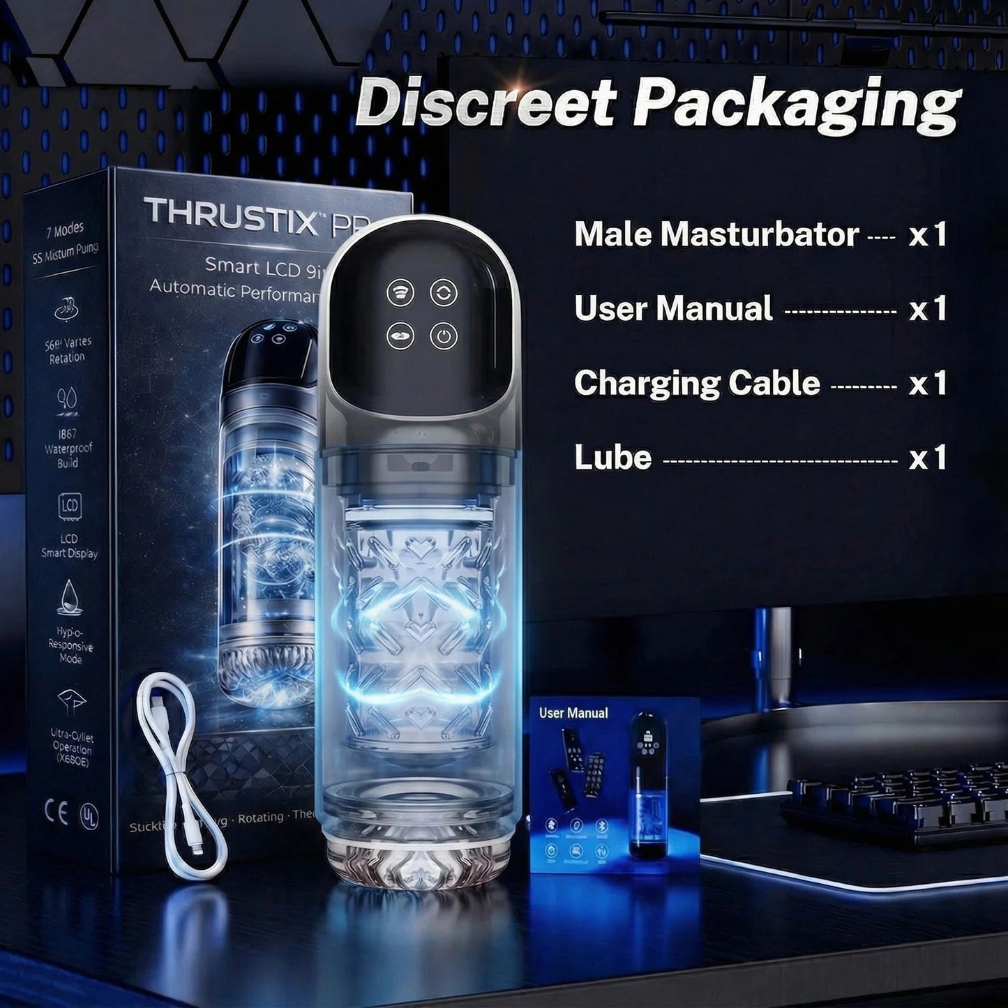 2026 THRUSTIX™ PRO – Last Longer & Stay Harder. 9in1 Automatic LCD Performance Trainer.